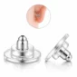 Fermoirs de Boucles d’Oreilles en Acier & Silicone.