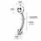 Piercing Citrouille & Pointe Conique Banane 16G 10 mm Acier Chirurgical 316L.
