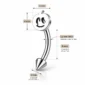 Piercing Citrouille & Pointe Conique Banane 16G 8 mm Acier Chirurgical 316L.