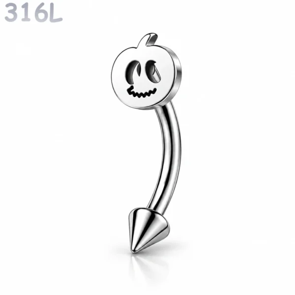 Piercing Citrouille & Pointe Conique Banane 16G Acier 316L Piercing Citrouille & Pointe Conique Banane 16G Acier 316L.