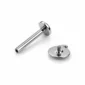 Piercing Citrouille Texturée Labret 16G Filetage Interne Acier 316L.