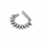 Piercing Clicker Demi-Anneau à Spikes Acier 316L.