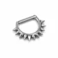 Piercing Clicker Demi-Cercle à Pointes Acier 316L.
