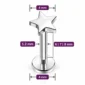 Piercing Étoile Labret 16G Titane ASTM-F136 (dimensions).