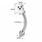Piercing Fantôme Banane 10 mm Arcade & Oreille en Acier Chirurgical 316L.