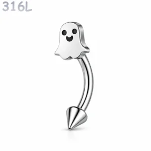 Piercing Fantôme Banane Arcade & Oreille en Acier 316L.