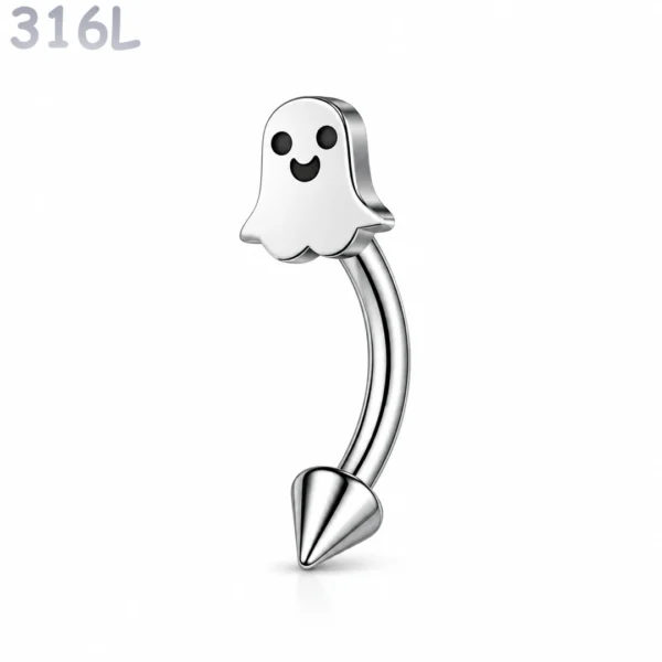 Piercing Fantôme Banane Arcade & Oreille en Acier 316L.