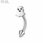 Piercing Fantôme Banane Arcade & Oreille en Acier 316L.