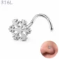 Piercing Flocon de Neige pour Narine en Acier 316L.