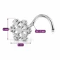 Piercing Flocon de Neige pour Narine en Acier Chirurgical 316L (dimensions).