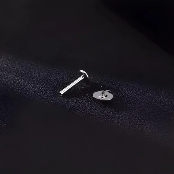 Piercing Labret Citrouille Texturée en Acier Chirurgical (filetage).