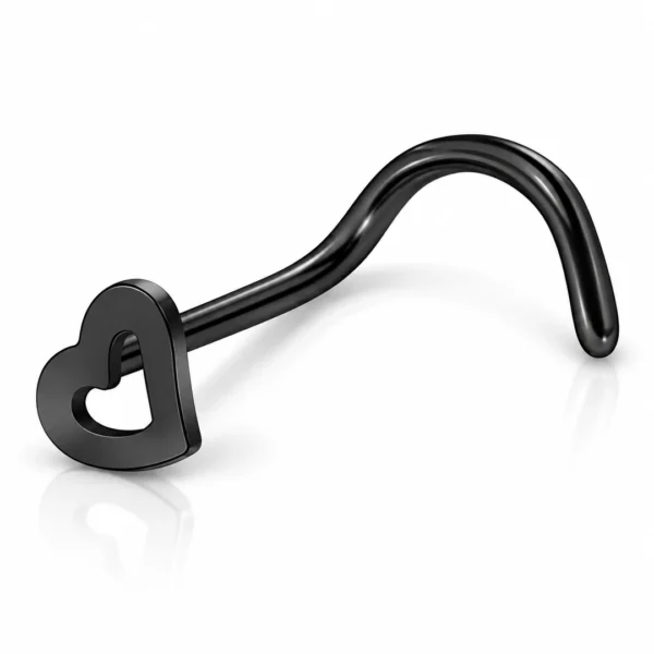Piercing Narine Cœur Évasé en Acier 316L Noir PVD Piercing Narine Cœur Évasé en Acier 316L Noir PVD.