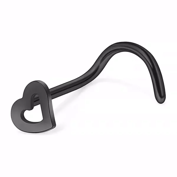 Piercing Narine Stud en U Cœur Creux en Acier (variante noir) Piercing Narine Stud en U Cœur Creux en Acier (variante noir).
