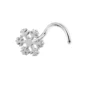 Piercing Narine Stud en U Flocon de Neige en Acier.