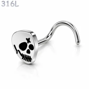 Piercing Narine Tête de Mort Narquoise Acier 316L.