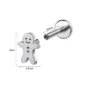 Piercing Pain d’Épices Labret 16G 6 mm en Acier Chirurgical 316L.
