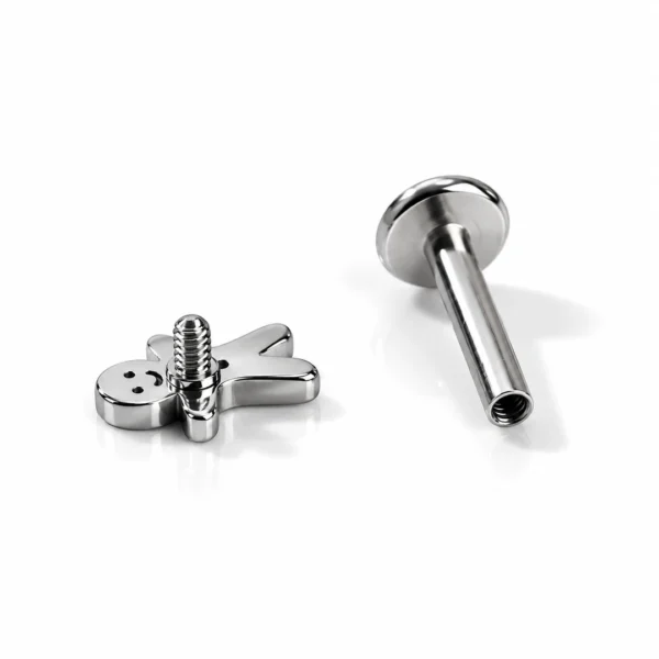 Piercing Pain d’Épices Labret 16G Filetage Interne en Acier 316L Piercing Pain d’Épices Labret 16G Filetage Interne en Acier 316L.