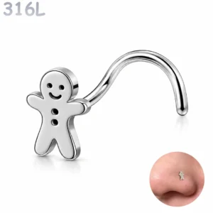 Piercing Pain d'Épices pour Narine en Acier 316L.