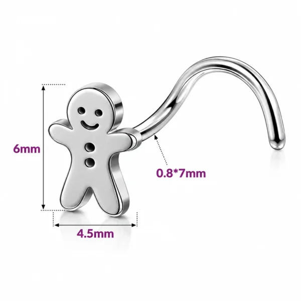 Piercing Pain d'Épices pour Narine en Acier Chirurgical 316L (dimensions) Piercing Pain d'Épices pour Narine en Acier Chirurgical 316L (dimensions).