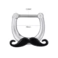 Piercing Septum Clicker Moustache en Acier Chirurgical (dimensions).