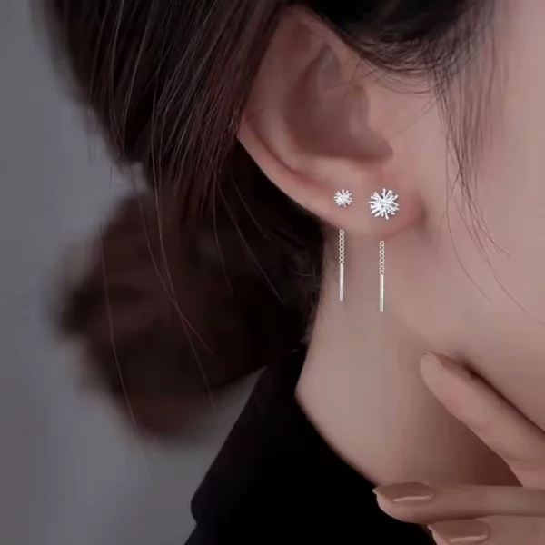 Boucles D'Oreilles Pendantes Pissenlit Argenté 6 Boucles D'Oreilles Pendantes Pissenlit Argenté.