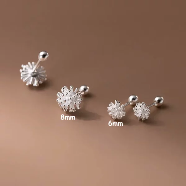 Boucles d'Oreilles Pissenlit Argenté (dimensions) Boucles d'Oreilles Pissenlit Argenté (dimensions).