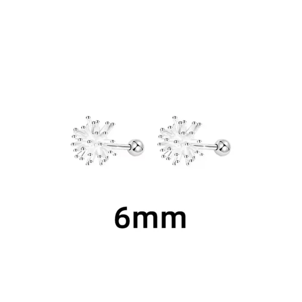 Boucles d'Oreilles Pissenlit Argenté (variante 6mm) Boucles d'Oreilles Pissenlit Argenté (variante 6mm).