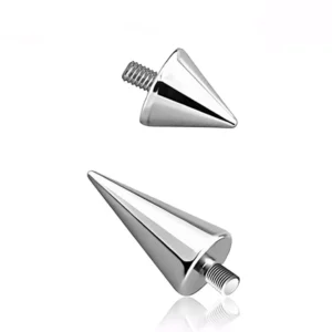 Embout Piercing Spike Pas de Vis 1.2mm en Titane.