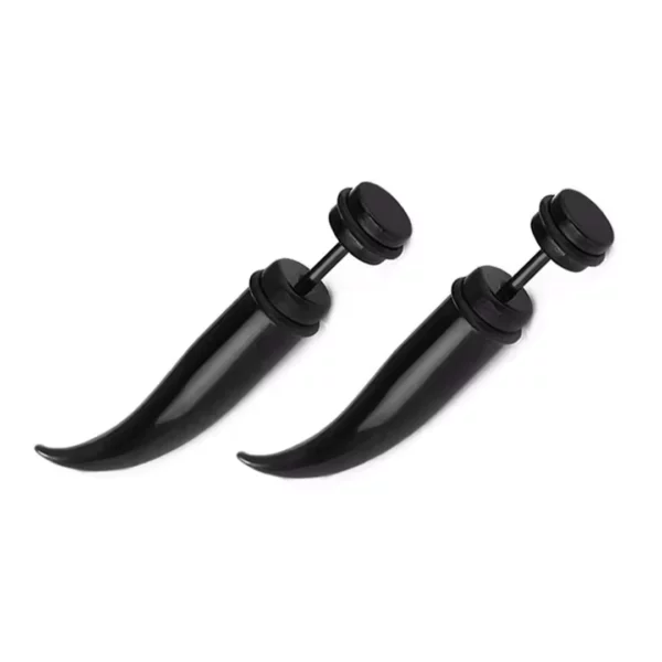 Faux Écarteur Lobe Tapers Griffes en Acier Chirurgical (variante noir) Faux Écarteur Lobe Tapers Griffes en Acier Chirurgical (variante noir).