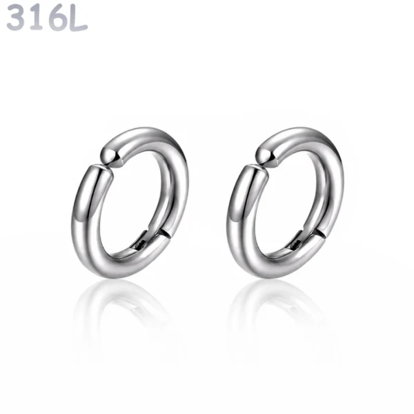 Faux Piercing Anneau Clip Oreille Acier Chirurgical 316L Poli Faux Piercing Anneau Clip Oreille Acier Chirurgical 316L Poli.