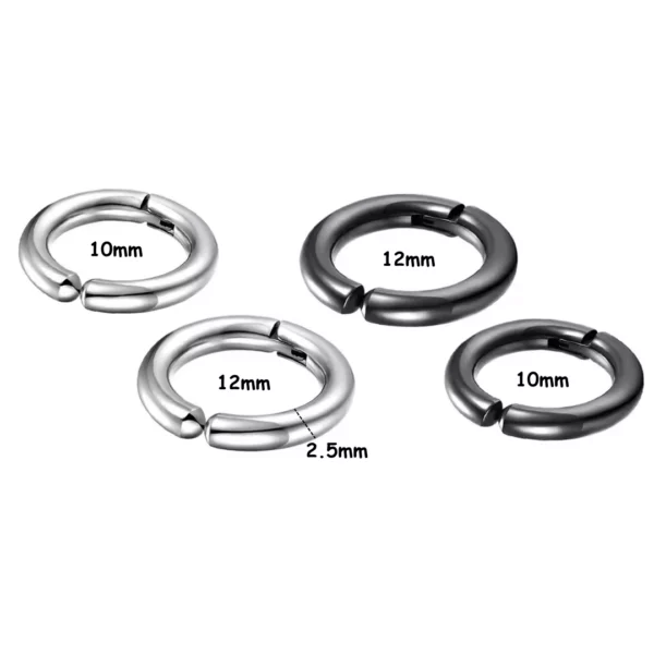 Faux Piercing Anneau Clip Oreille en Acier Inoxydable (dimensions) Faux Piercing Anneau Clip Oreille en Acier Inoxydable (dimensions).