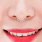 Faux Piercing Nez Septum Anneau en Acier Inoxydable (sur septum).