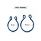 Faux Piercing Septum Anneau Ajustable Acier Chirurgical 316L Bleu Marine PVD 8-10 mm.