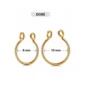 Faux Piercing Septum Anneau Ajustable Acier Chirurgical 316L Doré PVD 8-10 mm.