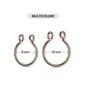 Faux Piercing Septum Anneau Ajustable Acier Chirurgical 316L Multicolore PVD 8-10 mm.