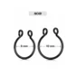 Faux Piercing Septum Anneau Ajustable Acier Chirurgical 316L Noir PVD 8-10 mm.