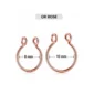 Faux Piercing Septum Anneau Ajustable Acier Chirurgical 316L Or Rose PVD 8-10 mm.