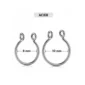 Faux Piercing Septum Anneau Ajustable Acier Chirurgical 316L Poli 8-10 mm.