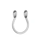 Faux Piercing Septum Anneau Ajustable (variante acier poli).