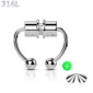 Faux Piercing Septum Magnétique Fer à Cheval en Acier Inoxydable (variante acier)