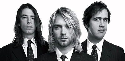 Groupe Nirvana Kurt Cobain, Krist Novoselic et Dave Grohl.