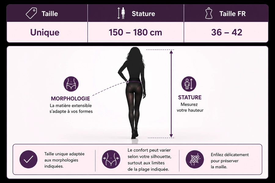 Guide Collant Taille Unique.