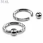 Piercing Anneau CBR en Acier Chirurgical 316L 16G & 14G.