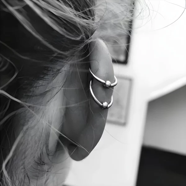 Piercing Anneau CBR en Acier Chirurgical (sur hélix).