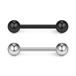 Piercing Barbell Double Bille pour Langue Bridge & Téton.