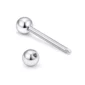 Piercing Barbell Double Bille pour Langue Bridge & Téton (variante acier).