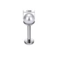 Piercing Labret Perle Blanche sur Socle Titane (variante 5mm).