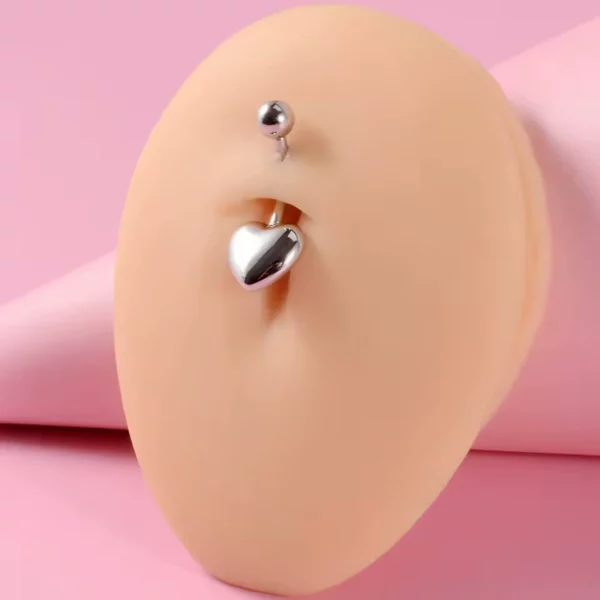 Piercing Nombril Cœur Bombé en Acier (expo) Piercing Nombril Cœur Bombé en Acier (expo).