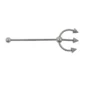 Piercing Oreille Barbell Industriel Trident en Acier Chirurgical (variante acier).