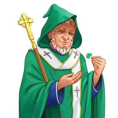 Saint Patrick saint patron de l'Irlande.